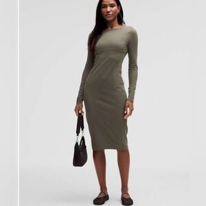 Lululemon Ribbed nulu scoop-back dress size 8